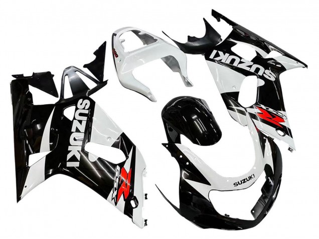 Lojas Carenagens Moto Suzuki GSXR 600 / GSXR 750 2001-2003 - Branco Preto Brilhante Vermelho