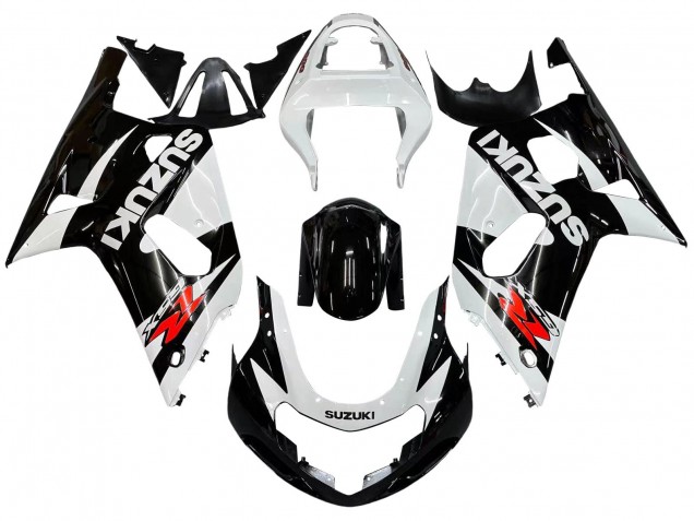 Lojas Carenagens Moto Suzuki GSXR 600 / GSXR 750 2001-2003 - Branco Preto Brilhante Vermelho
