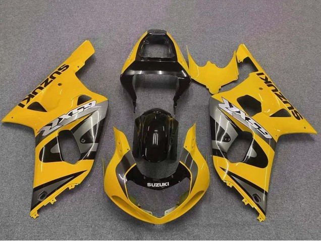 Lojas Carenagem Moto Suzuki GSXR 600 / GSXR 750 2001-2003 - Amarelo Cinzento Preto Brilhante