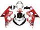 Lojas Carenagem Moto Suzuki GSXR 600 / GSXR 750 2001-2003 - Vermelho Branco Preto Brilhante