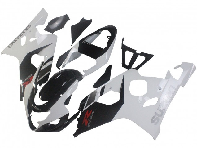 Lojas Carenagens Moto Suzuki GSXR 600 / GSXR 750 2004-2005 - Branco Preto Vermelho