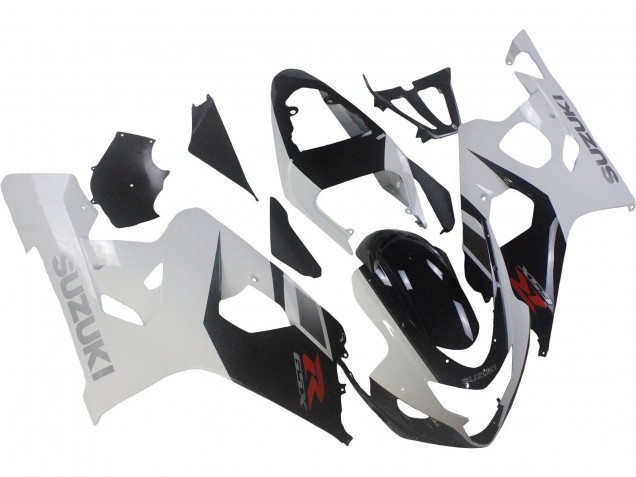 Lojas Carenagens Moto Suzuki GSXR 600 / GSXR 750 2004-2005 - Branco Preto Vermelho