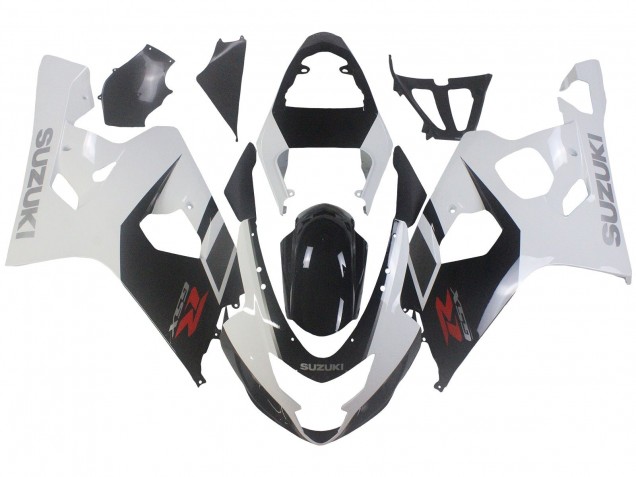 Lojas Carenagens Moto Suzuki GSXR 600 / GSXR 750 2004-2005 - Branco Preto Vermelho
