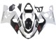 Lojas Carenagens Moto Suzuki GSXR 600 / GSXR 750 2004-2005 - Branco Preto Vermelho