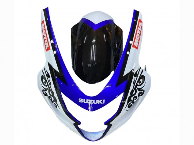 Lojas Carenagem Moto Suzuki GSXR 600 / GSXR 750 2004-2005 - Branco Azul Preto Corona Motul