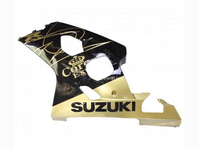 Lojas Carenagens Moto Suzuki GSXR 600 / GSXR 750 2004-2005 - Preto Brilhante Ouro Corona