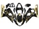 Lojas Carenagens Moto Suzuki GSXR 600 / GSXR 750 2004-2005 - Preto Brilhante Ouro Corona