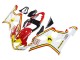 Lojas Carenagens Moto Suzuki GSXR 600 / GSXR 750 2004-2005 - Branco Vermelho Amarelo Michelin Texaon Heron 7