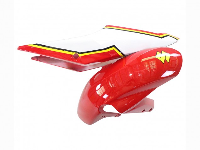 Lojas Carenagens Moto Suzuki GSXR 600 / GSXR 750 2004-2005 - Branco Vermelho Amarelo Michelin Texaon Heron 7