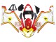Lojas Carenagens Moto Suzuki GSXR 600 / GSXR 750 2004-2005 - Branco Vermelho Amarelo Michelin Texaon Heron 7