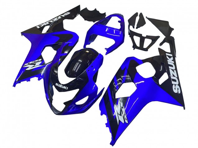 Lojas Carenagens Moto Suzuki GSXR 600 / GSXR 750 2004-2005 - Azul Preto Branco Decal