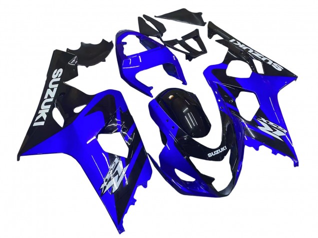 Lojas Carenagens Moto Suzuki GSXR 600 / GSXR 750 2004-2005 - Azul Preto Branco Decal