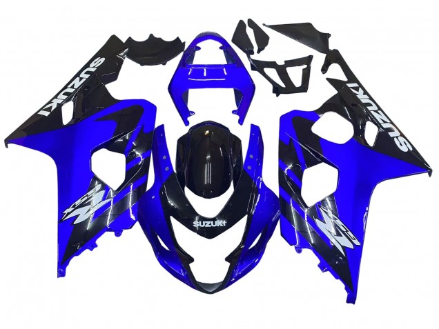 Lojas Carenagens Moto Suzuki GSXR 600 / GSXR 750 2004-2005 - Azul Preto Branco Decal