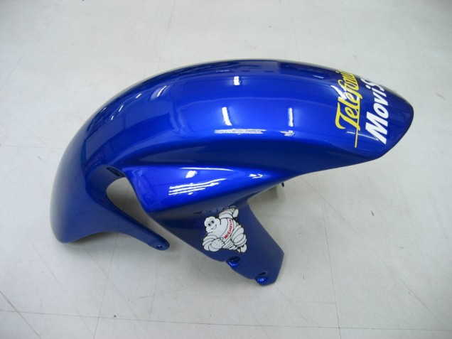 Lojas Carenagens Moto Suzuki GSXR 600 / GSXR 750 2004-2005 - Azul Branco Amarelo Verde Telefonica Motul MoviStar