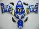 Lojas Carenagens Moto Suzuki GSXR 600 / GSXR 750 2004-2005 - Azul Branco Amarelo Verde Telefonica Motul MoviStar