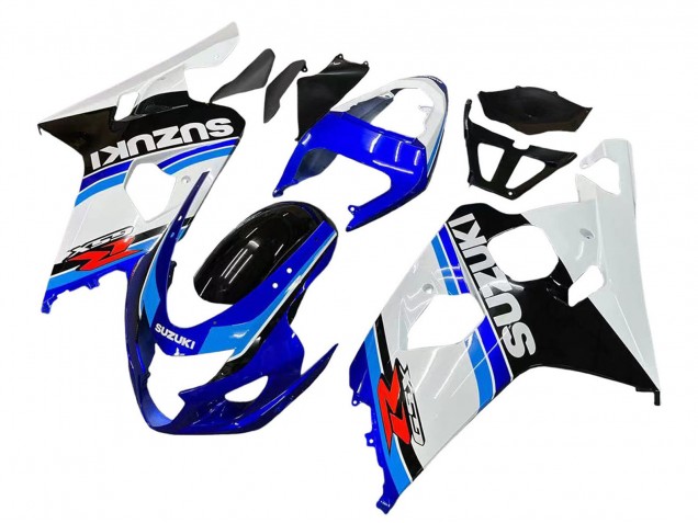 Lojas Carenagem Moto Suzuki GSXR 600 / GSXR 750 2004-2005 - Branco Azul Preto Vermelho