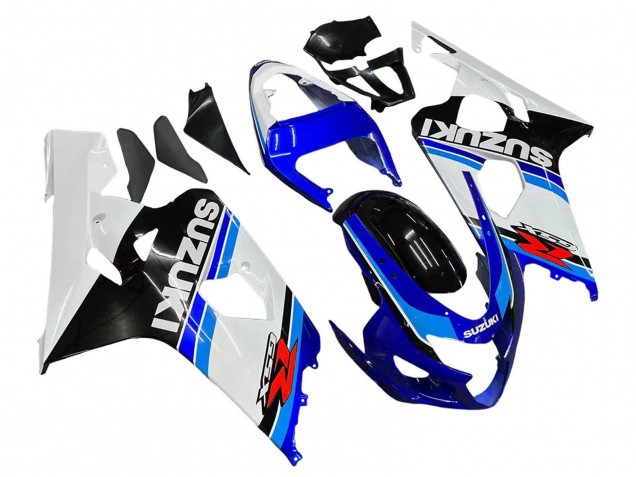 Lojas Carenagem Moto Suzuki GSXR 600 / GSXR 750 2004-2005 - Branco Azul Preto Vermelho
