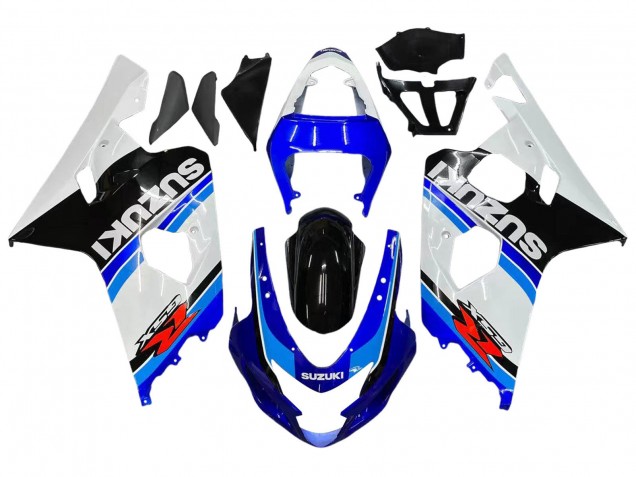 Lojas Carenagem Moto Suzuki GSXR 600 / GSXR 750 2004-2005 - Branco Azul Preto Vermelho