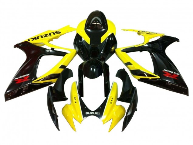 Lojas Carenagens Moto Suzuki GSXR 600 / GSXR 750 2006-2007 - Amarelo Preto Brilhante Vermelho