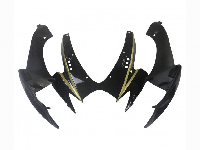 Lojas Carenagens Moto Suzuki GSXR 600 / GSXR 750 2006-2007 - Preto Brilhante Ouro Listra