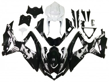 Lojas Carenagens Moto Suzuki GSXR 600 / GSXR 750 2006-2007 - Preto Brilhante Branco