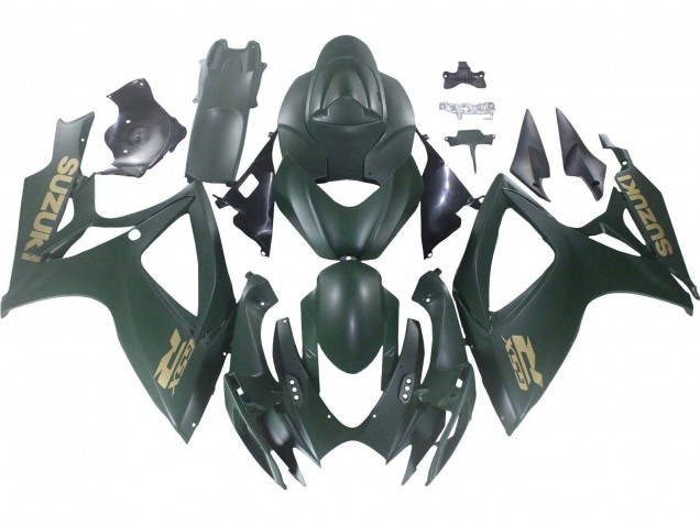 Lojas Carenagens Moto Suzuki GSXR 600 / GSXR 750 2006-2007 - Verde Fosco Exército