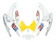 Lojas Carenagens Moto Suzuki GSXR 600 / GSXR 750 2006-2007 - Branco Vermelho Amarelo Motul