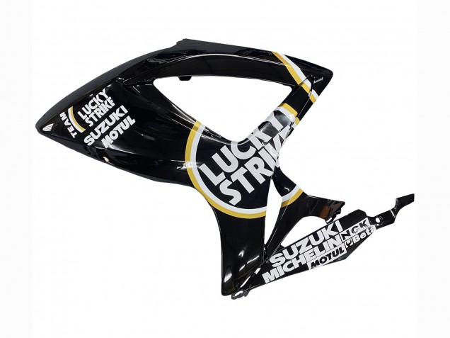 Lojas Carenagens Moto Suzuki GSXR 600 / GSXR 750 2006-2007 - Preto Brilhante Branco Motul Lucky Strike