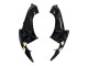 Lojas Carenagens Moto Suzuki GSXR 600 / GSXR 750 2006-2007 - Preto Brilhante Branco Motul Lucky Strike