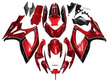 Lojas Carenagens Moto Suzuki GSXR 600 / GSXR 750 2006-2007 - Vermelho Preto