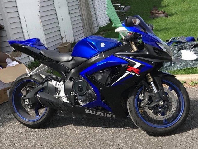 Lojas Carenagens Moto Suzuki GSXR 600 / GSXR 750 2006-2007 - Azul Preto Vermelho