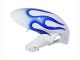 Lojas Carenagens Moto Suzuki GSXR 600 / GSXR 750 2006-2007 - Branco Azul Chama