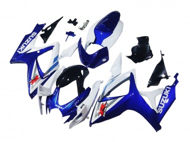 Lojas Carenagens Moto Suzuki GSXR 600 / GSXR 750 2006-2007 - Branco Azul Preto Brilhante Vermelho
