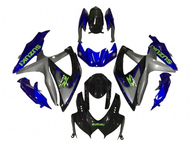 Lojas Carenagens Moto Suzuki GSXR 600 / GSXR 750 2008-2010 - Azul Cinzento Preto Brilhante Verde