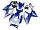Lojas Kits Carenagem Moto Suzuki GSXR 600 / GSXR 750 2008-2010 - Azul Branco Vermelho