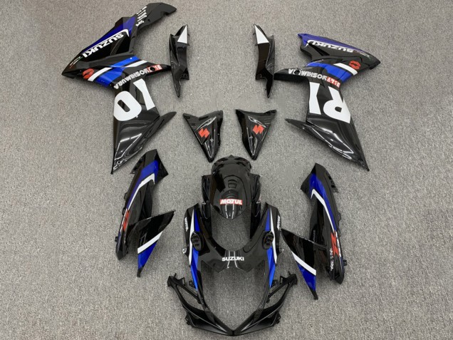 Lojas Carenagens Moto Suzuki GSXR 600 / GSXR 750 2008-2010 - Preto Brilhante Branco Azul Vermelho