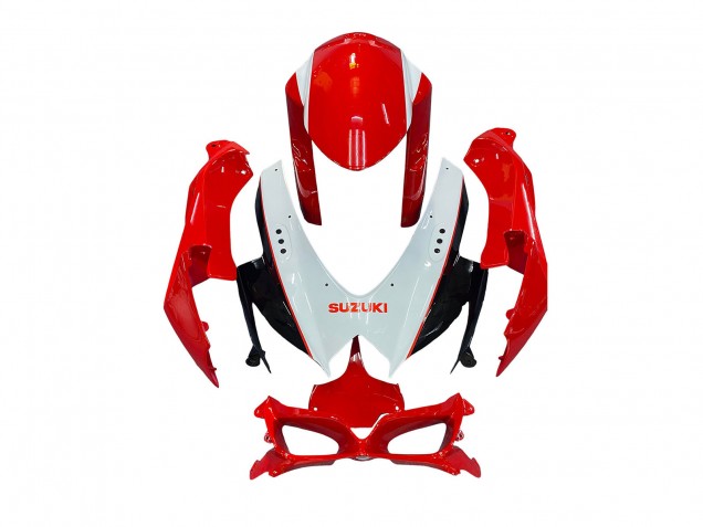 Lojas Carenagens Moto Suzuki GSXR 600 / GSXR 750 2008-2010 - Branco Vermelho Preto