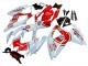 Lojas Carenagens Moto Suzuki GSXR 600 / GSXR 750 2008-2010 - Branco Vermelho Motul Lucky Strike