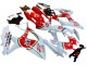 Lojas Carenagens Moto Suzuki GSXR 600 / GSXR 750 2008-2010 - Branco Vermelho Motul Lucky Strike
