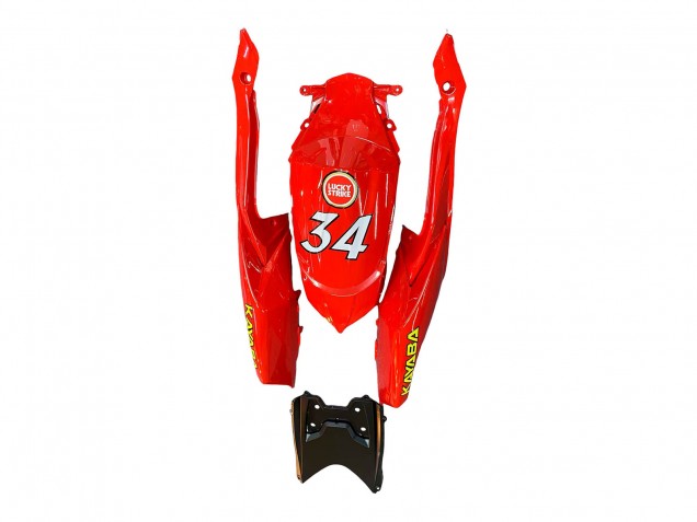 Lojas Carenagens Moto Suzuki GSXR 600 / GSXR 750 2008-2010 - Branco Vermelho Motul Lucky Strike