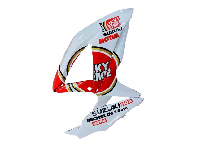 Lojas Carenagens Moto Suzuki GSXR 600 / GSXR 750 2008-2010 - Branco Vermelho Motul Lucky Strike