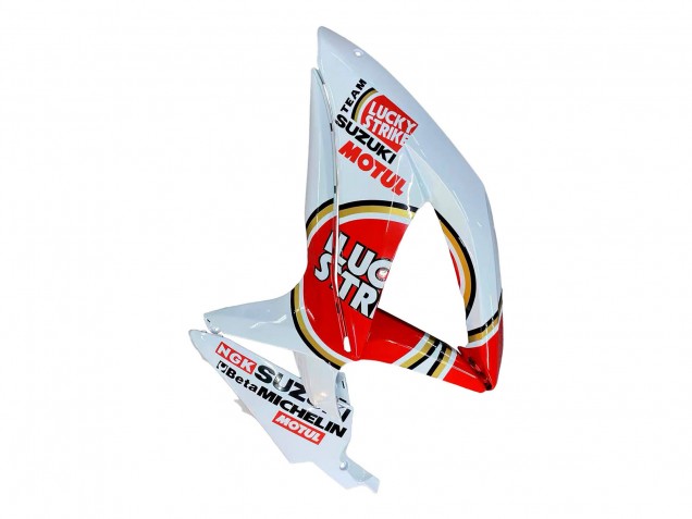 Lojas Carenagens Moto Suzuki GSXR 600 / GSXR 750 2008-2010 - Branco Vermelho Motul Lucky Strike