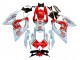 Lojas Carenagens Moto Suzuki GSXR 600 / GSXR 750 2008-2010 - Branco Vermelho Motul Lucky Strike