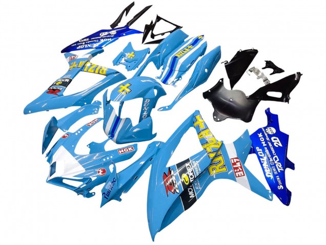 Lojas Carenagens Moto Suzuki GSXR 600 / GSXR 750 2008-2010 - Azul Amarelo Rizla