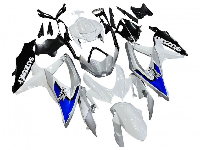 Lojas Carenagens Moto Suzuki GSXR 600 / GSXR 750 2008-2010 - Branco Prata Azul Preto