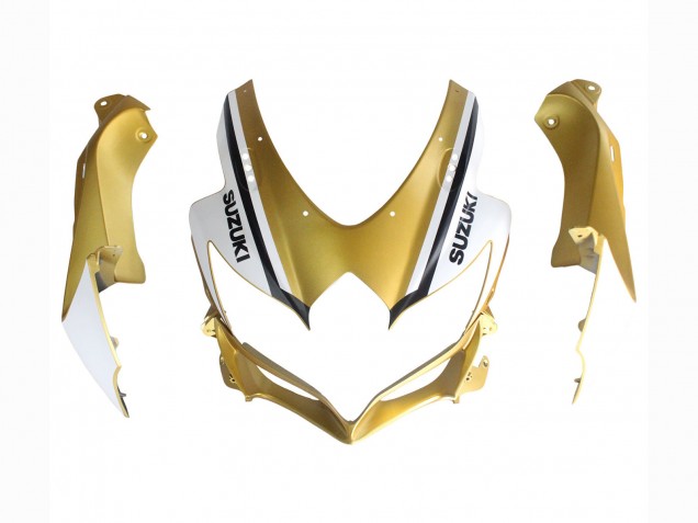 Lojas Carenagens Moto Suzuki GSXR 600 / GSXR 750 2008-2010 - Preto Fosco Branco Ouro