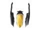 Lojas Carenagens Moto Suzuki GSXR 600 / GSXR 750 2008-2010 - Preto Fosco Branco Ouro
