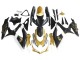 Lojas Carenagens Moto Suzuki GSXR 600 / GSXR 750 2008-2010 - Preto Fosco Branco Ouro