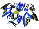 Lojas Carenagens Moto Suzuki GSXR 600 / GSXR 750 2008-2010 - Azul Verde Fluorescente Tubarão