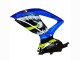 Lojas Carenagens Moto Suzuki GSXR 600 / GSXR 750 2008-2010 - Azul Verde Fluorescente Tubarão